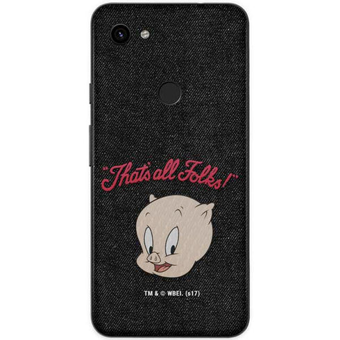 Looney Tunes Porky Pig Thats All Folks Google Pixel 3a XL Skin